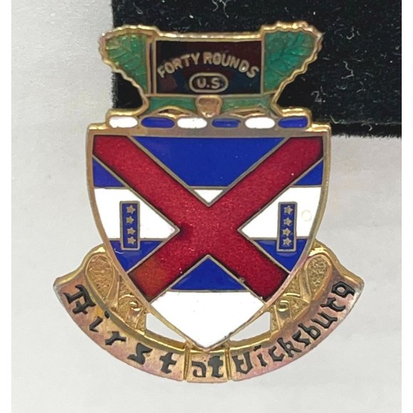 13th Infantry Regiment First At Vicksburg DI Unit Crest Forty Rounds US Army Pin - Picture 4 of 6